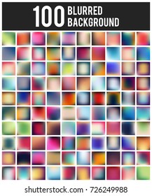 Abstract Creative concept vector multicolored blurred background set. For Web and Mobile Applications, art illustration template design, business infographic and social media, modern decoration.