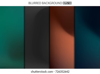 Abstract Creative concept vector multicolored blurred background set. For Web and Mobile Applications, art illustration template design, business infographic and social media, modern decoration.