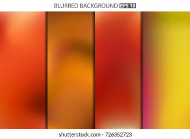Abstract Creative concept vector multicolored blurred background set. For Web and Mobile Applications, art illustration template design, business infographic and social media, modern decoration.