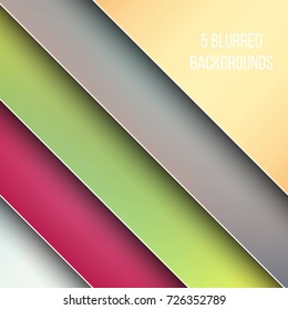 Abstract Creative concept vector multicolored blurred background set. For Web and Mobile Applications, art illustration template design, business infographic and social media, modern decoration.
