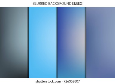Abstract Creative concept vector multicolored blurred background set. For Web and Mobile Applications, art illustration template design, business infographic and social media, modern decoration.