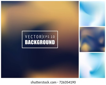 Abstract Creative concept vector multicolored blurred background set. For Web and Mobile Applications, art illustration template design, business infographic and social media, modern decoration.