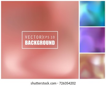 Abstract Creative concept vector multicolored blurred background set. For Web and Mobile Applications, art illustration template design, business infographic and social media, modern decoration.