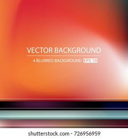 Abstract Creative concept vector multicolored blurred background set. For Web and Mobile Applications, art illustration template design, business infographic and social media, modern decoration.