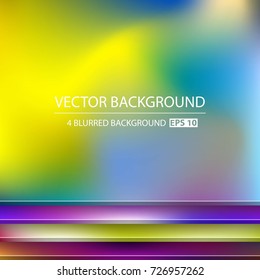 Abstract Creative concept vector multicolored blurred background set. For Web and Mobile Applications, art illustration template design, business infographic and social media, modern decoration.