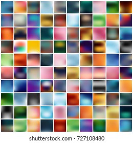 Abstract Creative concept vector multicolored blurred background set. For Web and Mobile Applications, art illustration template design, business infographic and social media, modern decoration.