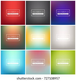 Abstract Creative concept vector multicolored blurred background set. For Web and Mobile Applications, art illustration template design, business infographic and social media, modern decoration.