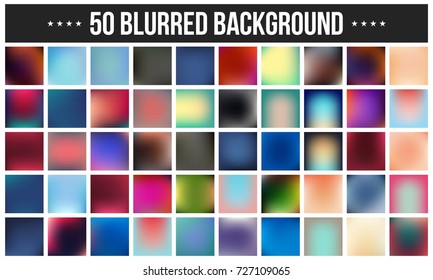 Abstract Creative concept vector multicolored blurred background set. For Web and Mobile Applications, art illustration template design, business infographic and social media, modern decoration.
