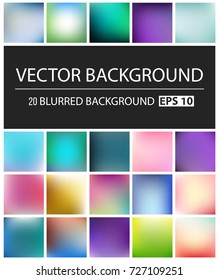 Abstract Creative concept vector multicolored blurred background set. For Web and Mobile Applications, art illustration template design, business infographic and social media, modern decoration.