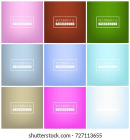 Abstract Creative concept vector multicolored blurred background set. For Web and Mobile Applications, art illustration template design, business infographic and social media, modern decoration.