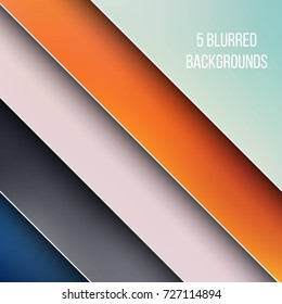 Abstract Creative concept vector multicolored blurred background set. For Web and Mobile Applications, art illustration template design, business infographic and social media, modern decoration.