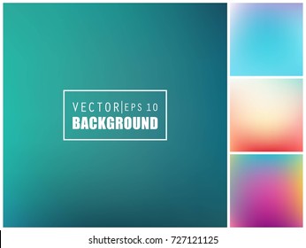 Abstract Creative concept vector multicolored blurred background set. For Web and Mobile Applications, art illustration template design, business infographic and social media, modern decoration.