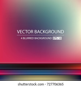 Abstract Creative concept vector multicolored blurred background set. For Web and Mobile Applications, art illustration template design, business infographic and social media, modern decoration.