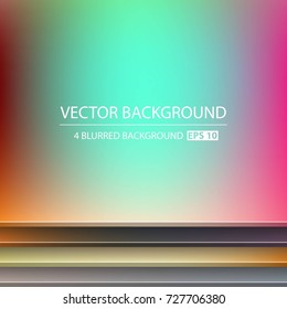 Abstract Creative concept vector multicolored blurred background set. For Web and Mobile Applications, art illustration template design, business infographic and social media, modern decoration.
