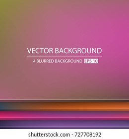Abstract Creative concept vector multicolored blurred background set. For Web and Mobile Applications, art illustration template design, business infographic and social media, modern decoration.