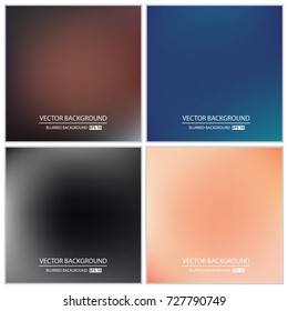 Abstract Creative concept vector multicolored blurred background set. For Web and Mobile Applications, art illustration template design, business infographic and social media, modern decoration.