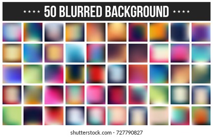 Abstract Creative concept vector multicolored blurred background set. For Web and Mobile Applications, art illustration template design, business infographic and social media, modern decoration.