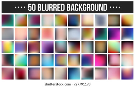Abstract Creative concept vector multicolored blurred background set. For Web and Mobile Applications, art illustration template design, business infographic and social media, modern decoration.