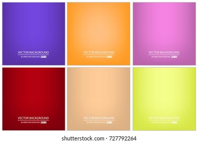 Abstract Creative concept vector multicolored blurred background set. For Web and Mobile Applications, art illustration template design, business infographic and social media, modern decoration.