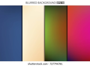 Abstract Creative concept vector multicolored blurred background set. For Web and Mobile Applications, art illustration template design, business infographic and social media, modern decoration.