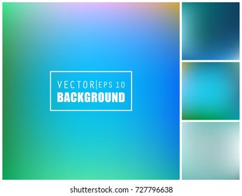 Abstract Creative concept vector multicolored blurred background set. For Web and Mobile Applications, art illustration template design, business infographic and social media, modern decoration.
