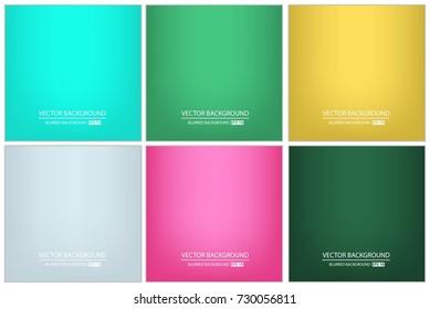 Abstract Creative concept vector multicolored blurred background set. For Web and Mobile Applications, art illustration template design, business infographic and social media, modern decoration.