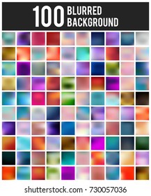 Abstract Creative concept vector multicolored blurred background set. For Web and Mobile Applications, art illustration template design, business infographic and social media, modern decoration.
