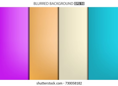 Abstract Creative concept vector multicolored blurred background set. For Web and Mobile Applications, art illustration template design, business infographic and social media, modern decoration.