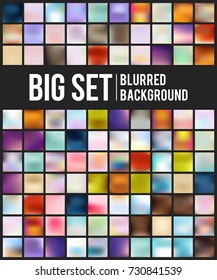 Abstract Creative concept vector multicolored blurred background set. For Web and Mobile Applications, art illustration template design, business infographic and social media, modern decoration.