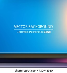 Abstract Creative concept vector multicolored blurred background set. For Web and Mobile Applications, art illustration template design, business infographic and social media, modern decoration.