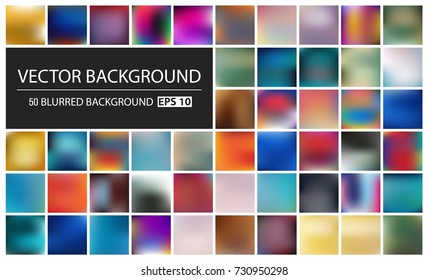 Abstract Creative concept vector multicolored blurred background set. For Web and Mobile Applications, art illustration template design, business infographic and social media, modern decoration.