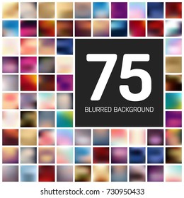 Abstract Creative concept vector multicolored blurred background set. For Web and Mobile Applications, art illustration template design, business infographic and social media, modern decoration.