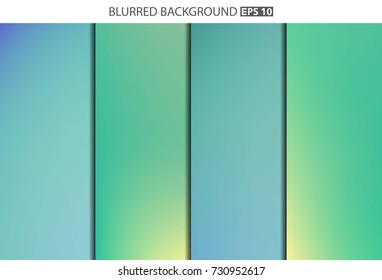 Abstract Creative concept vector multicolored blurred background set. For Web and Mobile Applications, art illustration template design, business infographic and social media, modern decoration.