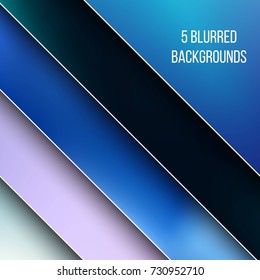 Abstract Creative concept vector multicolored blurred background set. For Web and Mobile Applications, art illustration template design, business infographic and social media, modern decoration.