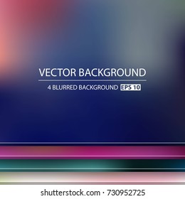 Abstract Creative concept vector multicolored blurred background set. For Web and Mobile Applications, art illustration template design, business infographic and social media, modern decoration.
