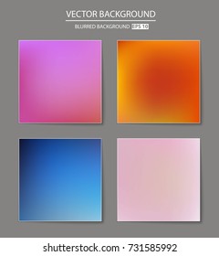 Abstract Creative concept vector multicolored blurred background set. For Web and Mobile Applications, art illustration template design, business infographic and social media, modern decoration.