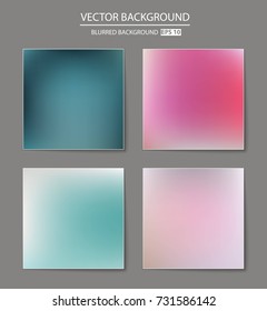 Abstract Creative concept vector multicolored blurred background set. For Web and Mobile Applications, art illustration template design, business infographic and social media, modern decoration.