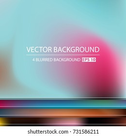 Abstract Creative concept vector multicolored blurred background set. For Web and Mobile Applications, art illustration template design, business infographic and social media, modern decoration.