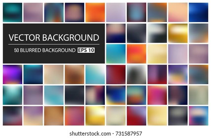 Abstract Creative concept vector multicolored blurred background set. For Web and Mobile Applications, art illustration template design, business infographic and social media, modern decoration.