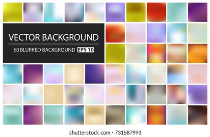 Abstract Creative concept vector multicolored blurred background set. For Web and Mobile Applications, art illustration template design, business infographic and social media, modern decoration.