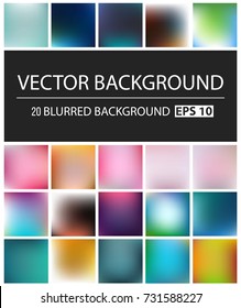 Abstract Creative concept vector multicolored blurred background set. For Web and Mobile Applications, art illustration template design, business infographic and social media, modern decoration.