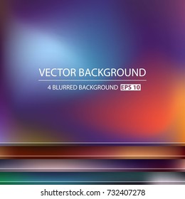 Abstract Creative concept vector multicolored blurred background set. For Web and Mobile Applications, art illustration template design, business infographic and social media, modern decoration.