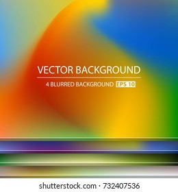 Abstract Creative concept vector multicolored blurred background set. For Web and Mobile Applications, art illustration template design, business infographic and social media, modern decoration.