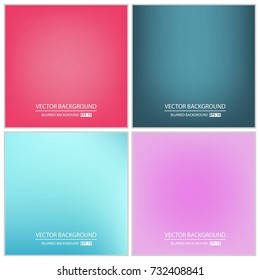 Abstract Creative concept vector multicolored blurred background set. For Web and Mobile Applications, art illustration template design, business infographic and social media, modern decoration.