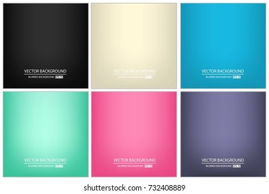 Abstract Creative concept vector multicolored blurred background set. For Web and Mobile Applications, art illustration template design, business infographic and social media, modern decoration.