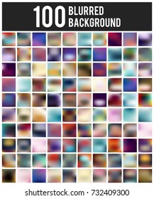 Abstract Creative concept vector multicolored blurred background set. For Web and Mobile Applications, art illustration template design, business infographic and social media, modern decoration.