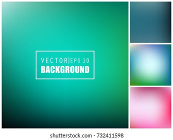 Abstract Creative concept vector multicolored blurred background set. For Web and Mobile Applications, art illustration template design, business infographic and social media, modern decoration.