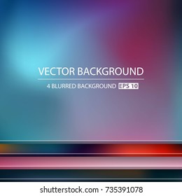 Abstract Creative concept vector multicolored blurred background set. For Web and Mobile Applications, art illustration template design, business infographic and social media, modern decoration.