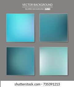 Abstract Creative concept vector multicolored blurred background set. For Web and Mobile Applications, art illustration template design, business infographic and social media, modern decoration.