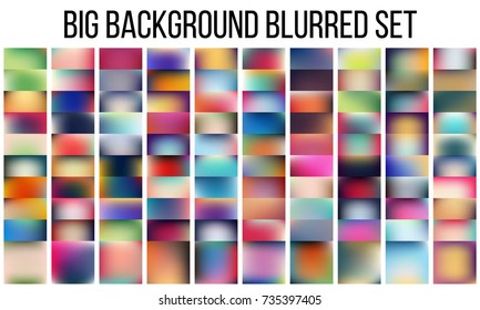 Abstract Creative concept vector multicolored blurred background set. For Web and Mobile Applications, art illustration template design, business infographic and social media, modern decoration.